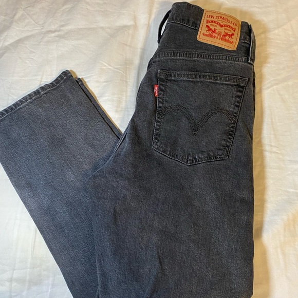 Women | Levis high-rise cropped jeans | sz 27 | Grey - Picture 2 of 4